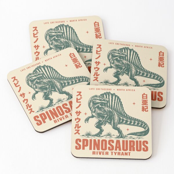Item preview, Spinosaurus River Tyrant Vintage Paleontology Poster designed and sold by Eh Plus Designs.