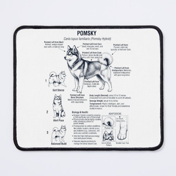 Item preview, Pomsky Scientific Anatomy Biology Dog Lover designed and sold by dian-rody-crest.