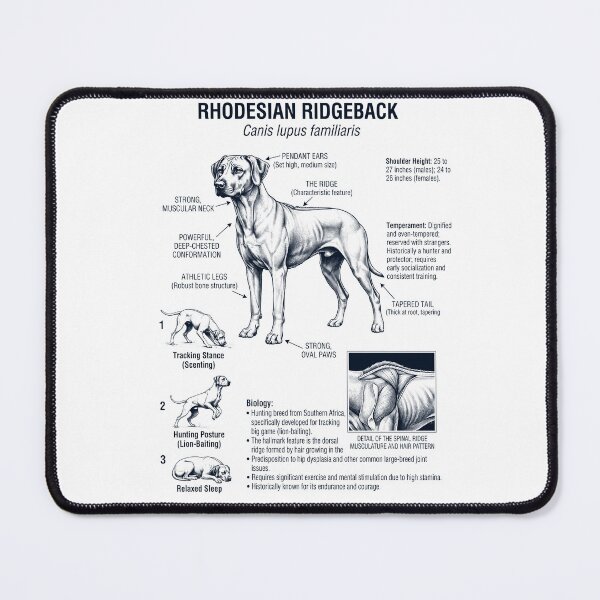Item preview, Rhodesian Ridgeback Scientific Anatomy Biology Dog Lover designed and sold by dian-rody-crest.