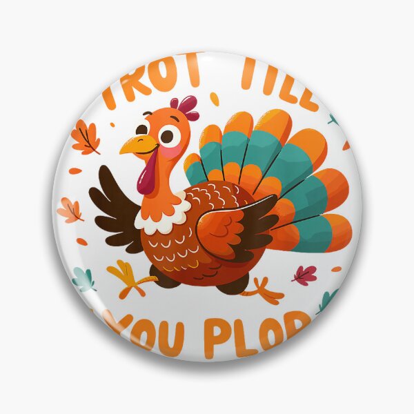 Item preview, Trot Till You Plop - Turkey Trot Running Thanksgiving T-Shirt designed and sold by gidget-gadget.