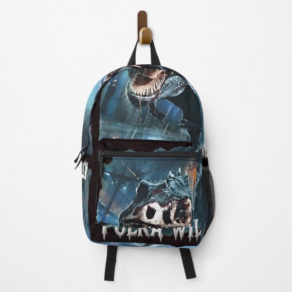 Item preview, Skeletal T-Rex Rider in Rainy Urban Night designed and sold by CuteartBySakura.