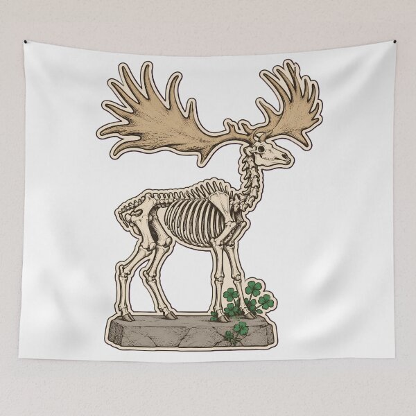 Item preview, Irish Elk Skeleton Sticker | Extinct Giant Deer Fossil Natural History Die Cut designed and sold by StickyGuys.