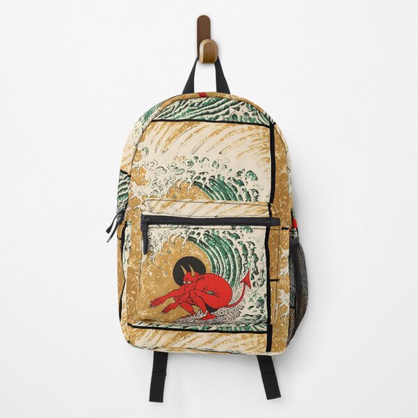 Item preview, Red Devil Surfing Dragon Great Wave Artwork designed and sold by AnnibaleLori.