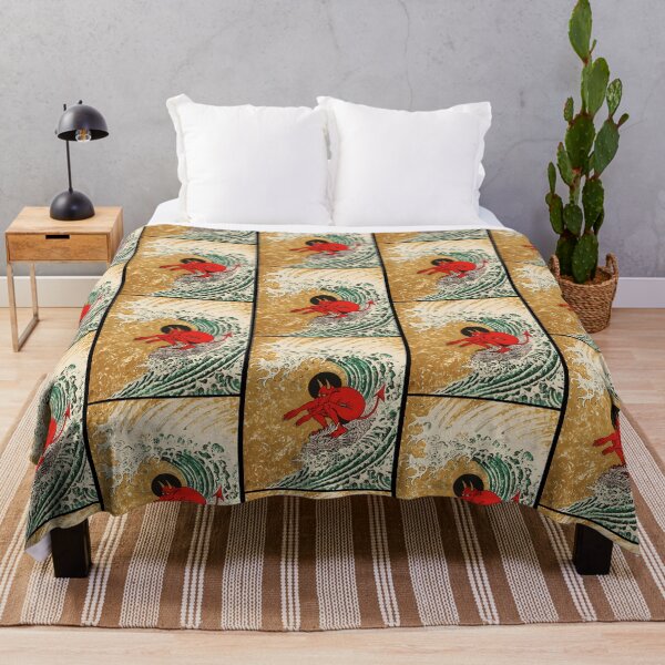 Item preview, Red Devil Surfing Dragon Great Wave Artwork designed and sold by AnnibaleLori.