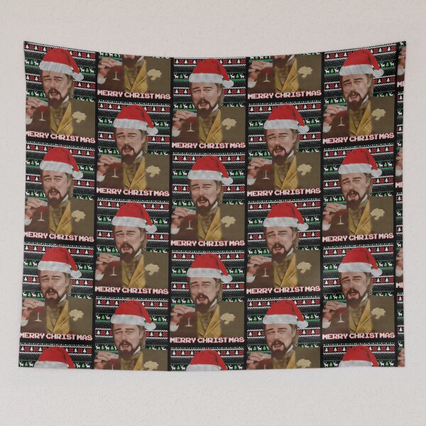 Item preview, Funny Toasting Man Santa Hat Christmas Sweater Art designed and sold by AnnibaleLori.