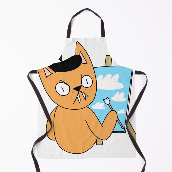 Item preview, MEAN CAT painter - orange designed and sold by motherbrainart.
