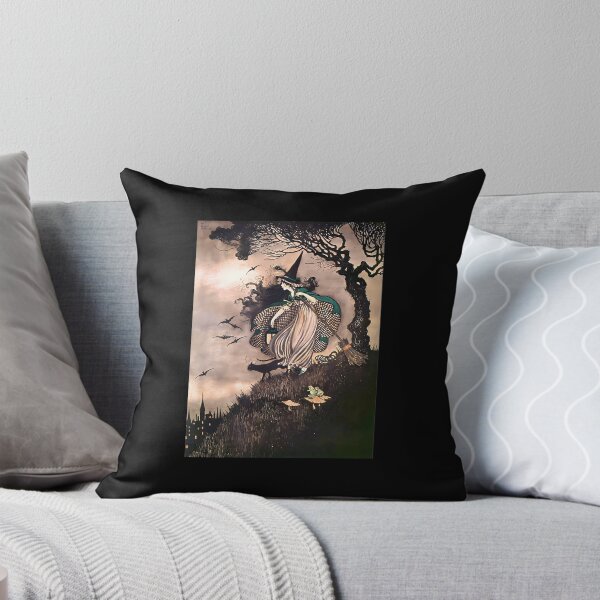 Item preview, Classic Enchanted Witch Broomstick Black Cat Illustration designed and sold by AnnibaleLori.