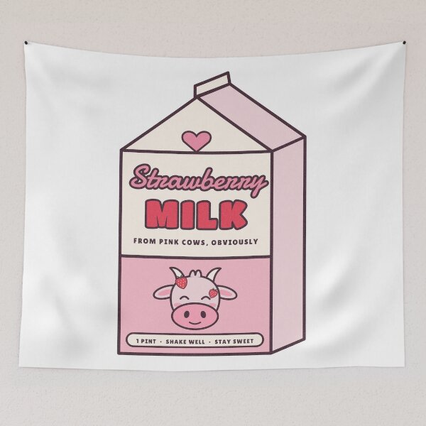 Item preview, Strawberry Milk Pink Cow Kawaii Carton designed and sold by somebasic.