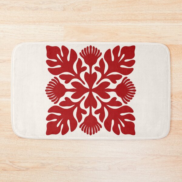 Item preview, Red Hawaiian Quilt Pattern Breadfruit and Lehua designed and sold by peachycrossing.