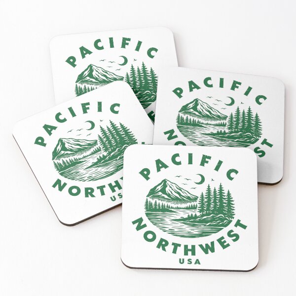 Item preview, Pacific Northwest USA Nature Badge Poster designed and sold by Matinez Pink.