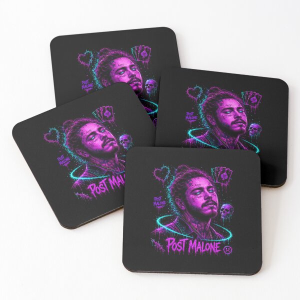 Item preview, Post Malone Neon Skull Portrait designed and sold by JMS-Artvintage.