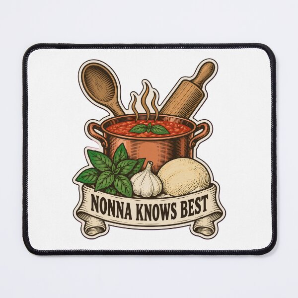 Item preview, La Nonna italiana sabe lo que hace | Divertida abuela italiana con cuchara de madera en la cocina designed and sold by StickyGuys.