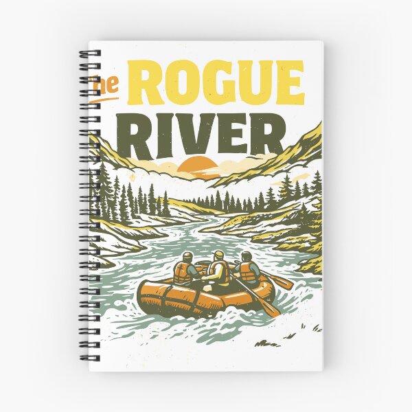 Aperçu de l'œuvre Affiche de l'aventure de rafting sur la rivière Rogue créée et vendue par Matinez Pink.