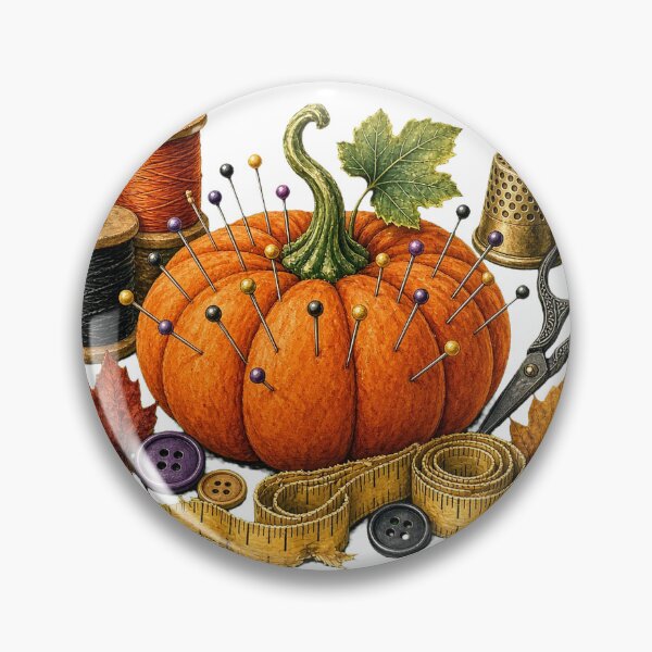 Item preview, Pumpkin Pincushion Spooky Sewing Kit designed and sold by Northroom Studio.