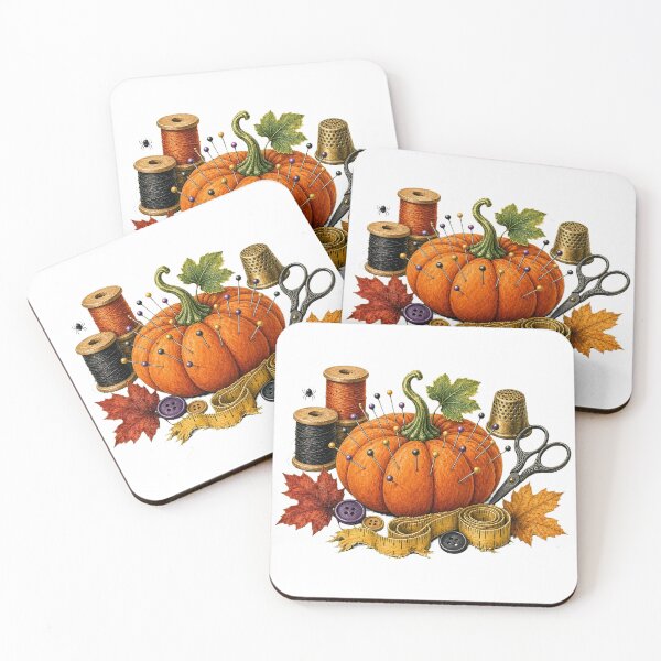 Item preview, Pumpkin Pincushion Spooky Sewing Kit designed and sold by Northroom Studio.