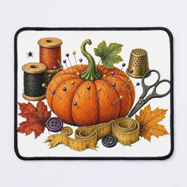 Item preview, Pumpkin Pincushion Spooky Sewing Kit designed and sold by Northroom Studio.