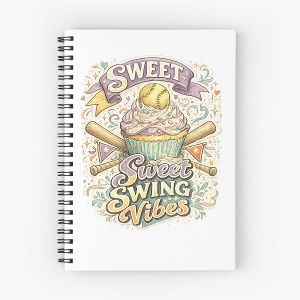 Item preview, Sweet Swing Vibes Cute Softball Cupcake Sports Player Retro Design designed and sold by inkoutninja.