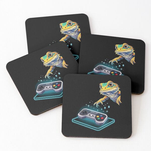 Item preview, Gamer Bearded Dragon Retro Video Game Controller Cute Reptile Design designed and sold by Ostericaimusa.