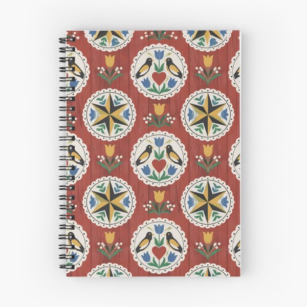 Item preview, Hex Sign Pennsylvania Dutch Seamless Pattern | Barn Star Distelfink Folk Art designed and sold by StickyGuys.