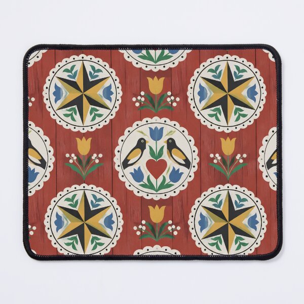 Item preview, Hex Sign Pennsylvania Dutch Seamless Pattern | Barn Star Distelfink Folk Art designed and sold by StickyGuys.