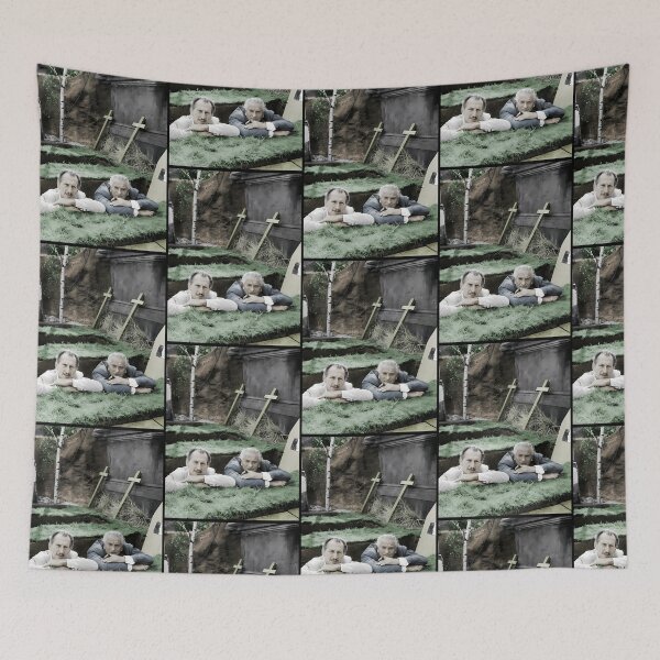 Item preview, Vintage Gentleman Cemetery Grave Retro Photographic Poster designed and sold by Johadel8.