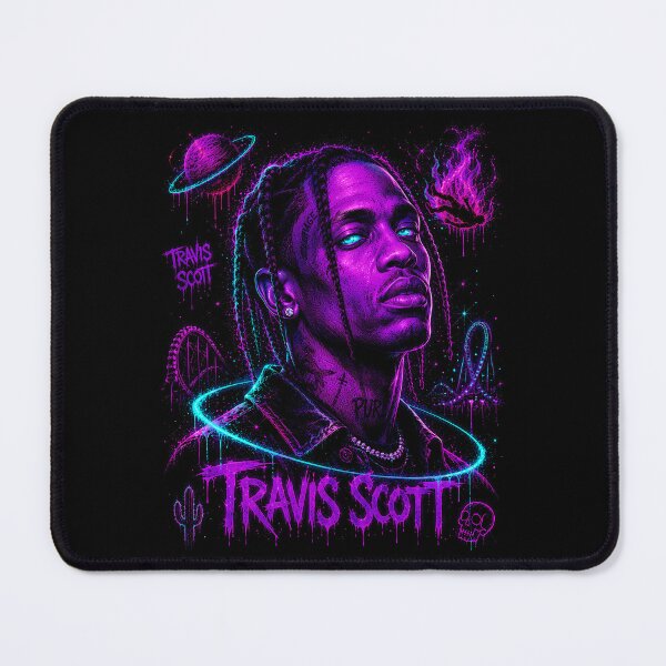 Item preview, Travis Scott Cosmic Neon Portrait designed and sold by JMS-Artvintage.