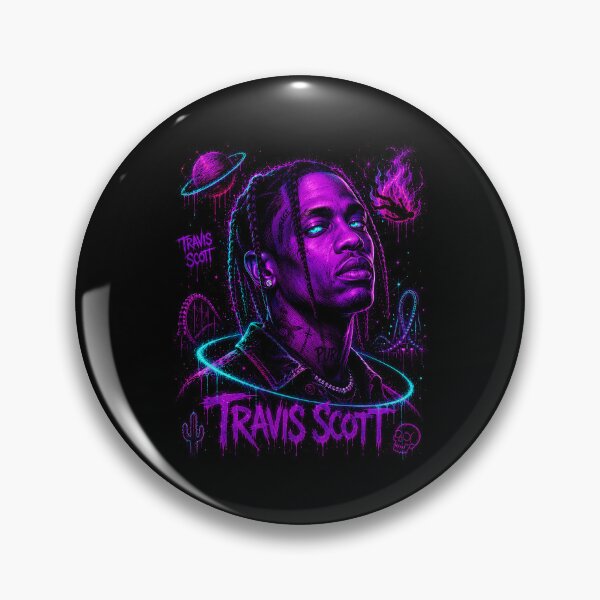Item preview, Travis Scott Cosmic Neon Portrait designed and sold by JMS-Artvintage.