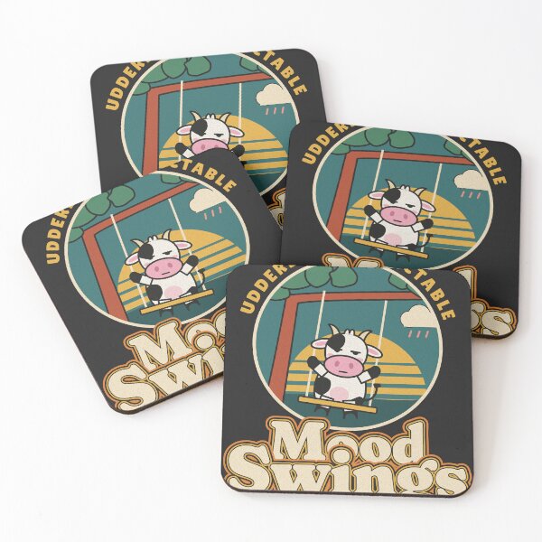 Item preview, Mood Swings Funny Cow on a Swing Retro designed and sold by somebasic.