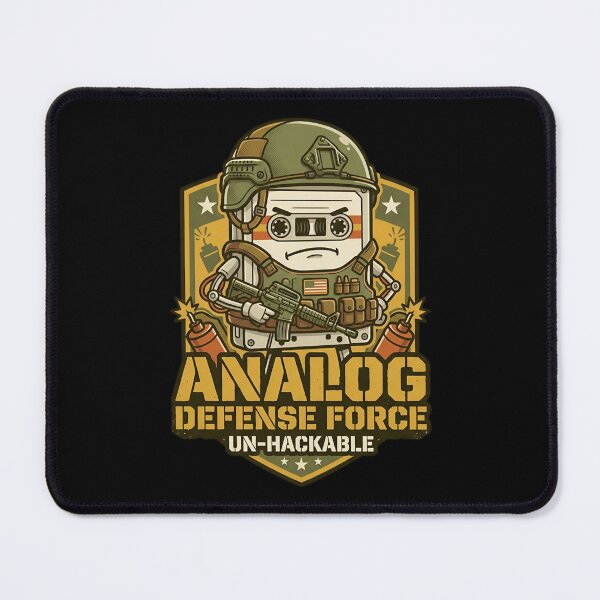 Item preview, Analog Defense Force Unhackable Tech Cybersecurity Cassette Tape designed and sold by gallofoto.
