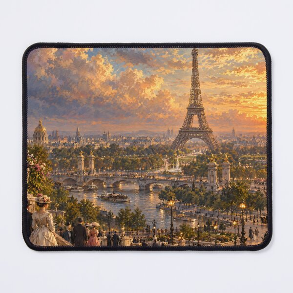 Item preview, Eiffel Tower Paris – Romantic Vintage Oil Painting Landscape Art designed and sold by DoReMiStudio.