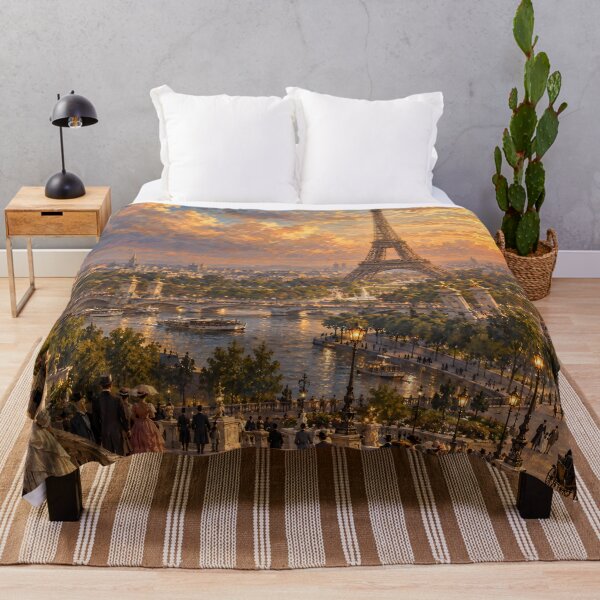 Item preview, Eiffel Tower Paris – Romantic Vintage Oil Painting Landscape Art designed and sold by DoReMiStudio.