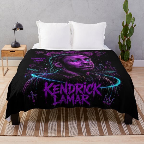Item preview, Kendrick Lamar Neon Crown Portrait designed and sold by JMS-Artvintage.