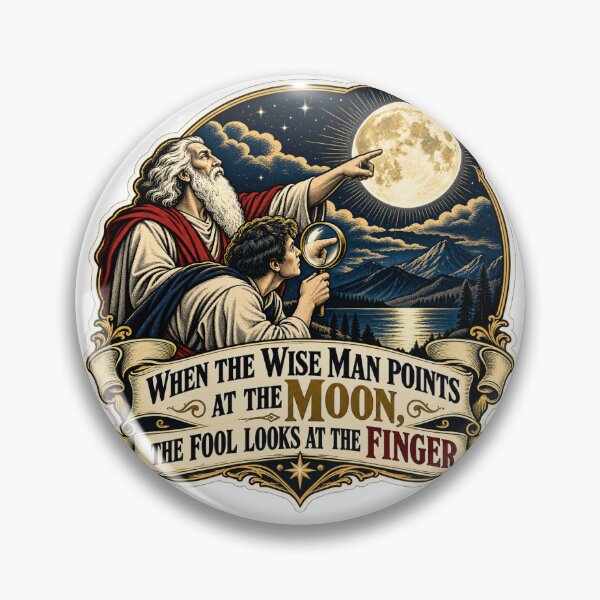 Item preview, The Misdirected Telescope & Moon — Perspective & Focus Vintage Art designed and sold by DesignArtEmpire.