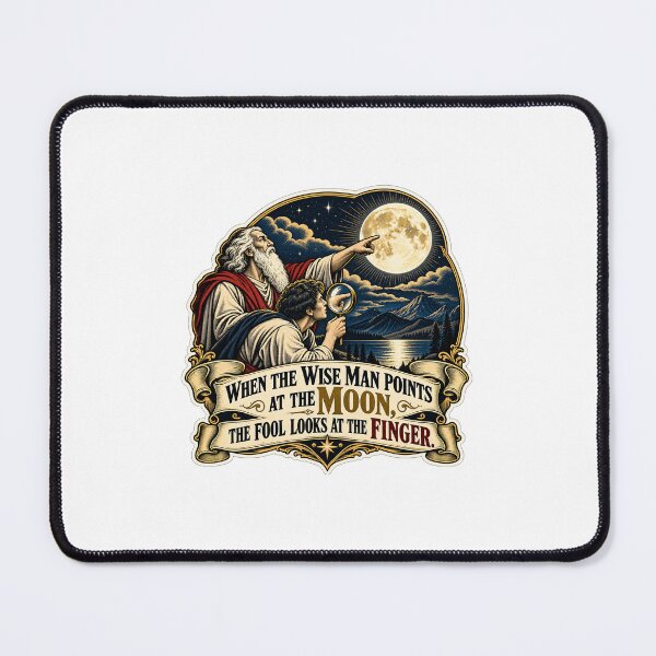 Item preview, The Misdirected Telescope & Moon — Perspective & Focus Vintage Art designed and sold by DesignArtEmpire.