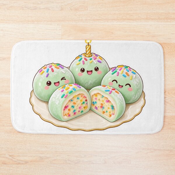 Item preview, Kawaii Birthday Mochi Plate with Candle designed and sold by peachycrossing.