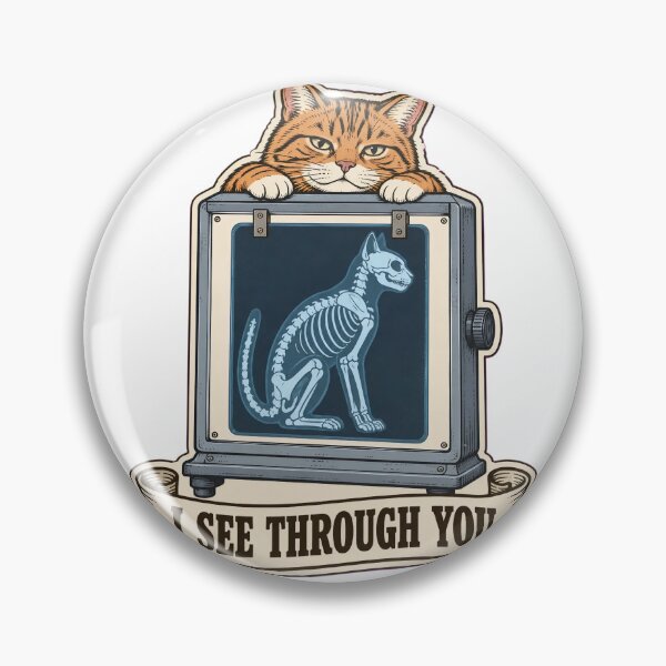 Item preview, Radiology Puns I See Through You | Funny Rad Tech X Ray Cat Skeleton designed and sold by StickyGuys.