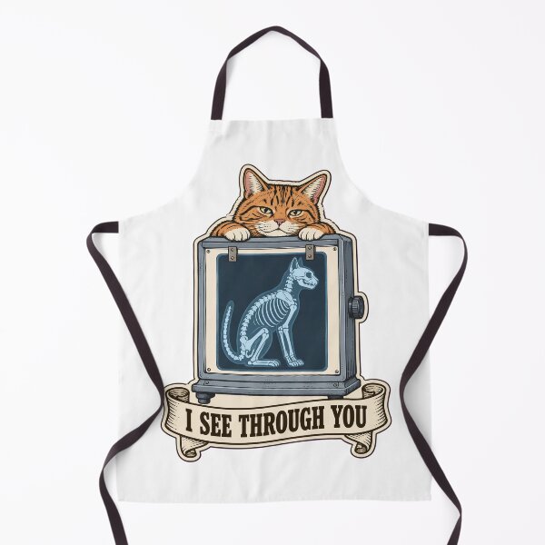 Item preview, Radiology Puns I See Through You | Funny Rad Tech X Ray Cat Skeleton designed and sold by StickyGuys.