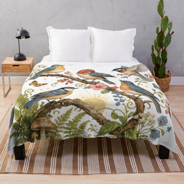 Item preview, Garden Songbirds Floral Cottagecore Bird Lover Nature Design designed and sold by inkoutninja.