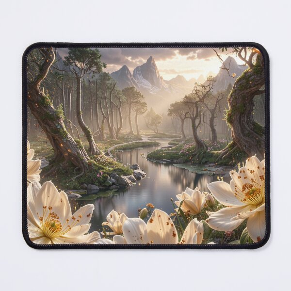 Item preview, River of Enchantment - Mystic Forest Floral Fantasy Art designed and sold by nhk999.