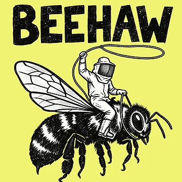 Artwork thumbnail, Beehaw Funny Beekeeper Rodeo Riding by Ribeiro-Art