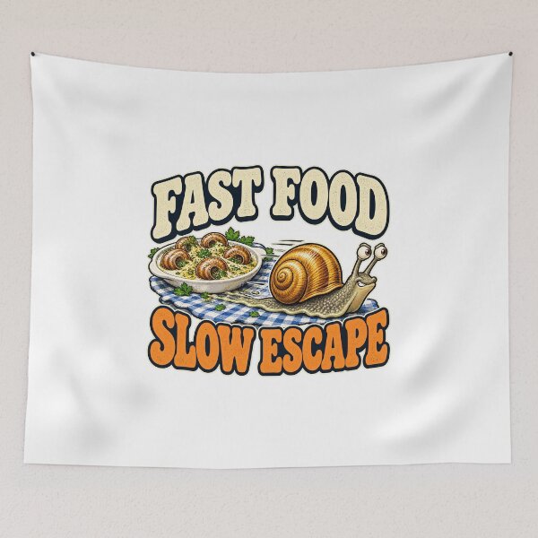 Item preview, FAST FOOD SLOW ESCAPE designed and sold by WheelieGdArt.