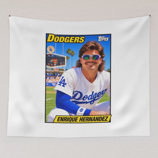 Item preview, David Vassegh Dodgers Enrique Kike Hernandez designed and sold by SarlineStudio.