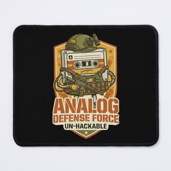 Item preview, Analog Defense Force Unhackable Tech Cybersecurity Cassette Tape designed and sold by gallofoto.