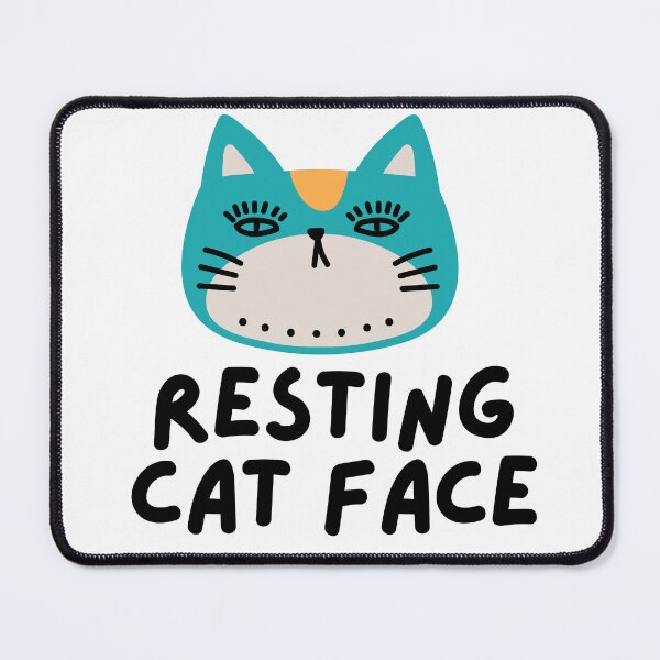 Item preview, Resting Cat Face Teal Kitty With Lashes designed and sold by Fani*.