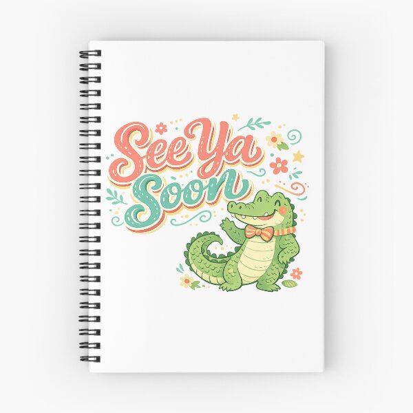 Item preview, See Ya Soon Cute Alligator Crocodile Pun Kawaii Funny Animal Design designed and sold by inkoutninja.