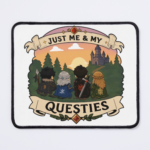Item preview, Just me and my questies designed and sold by Byte Sized Artworks.
