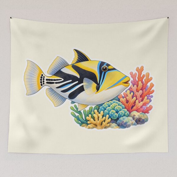 Item preview, Humuhumunukunukuapuaa Hawaiian Reef Triggerfish designed and sold by peachycrossing.