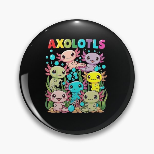 Item preview, Colorful Axolotls Cute Underwater Group Kawaii Design designed and sold by MiALopezArt.