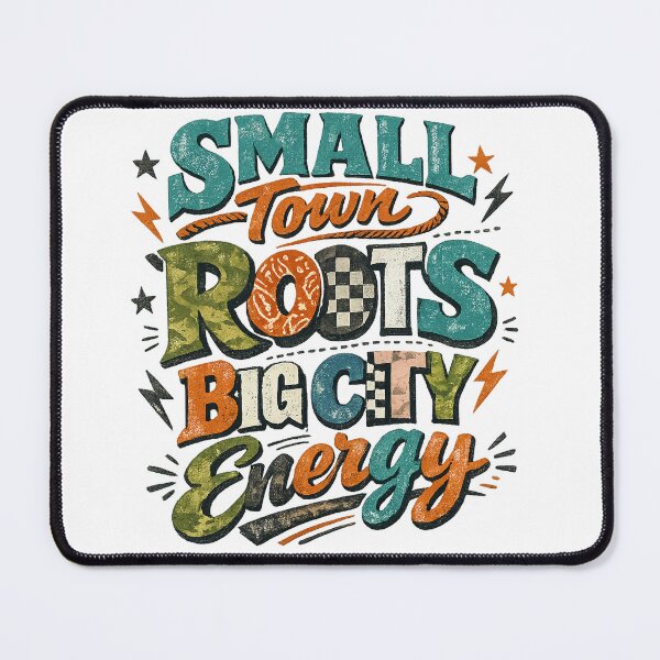 Item preview, Small Town Roots Big City Energy Retro Country Urban Lifestyle Design designed and sold by inkoutninja.
