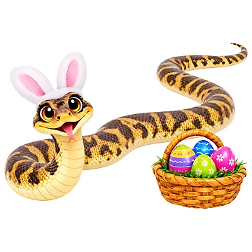 Artwork thumbnail, Timor Python Easter Basket by Sillytoe